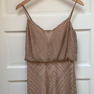 BHLDN sequin bridesmaids dress